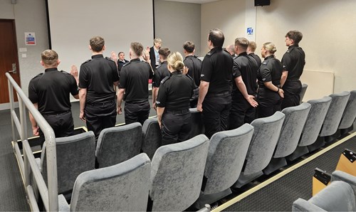 Probationers take the oath of office at Balunfield