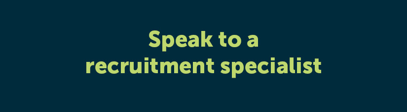 Button with text saying speak to a recruitment specialist which opens an events page