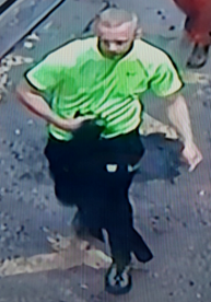 male with green t-shirt