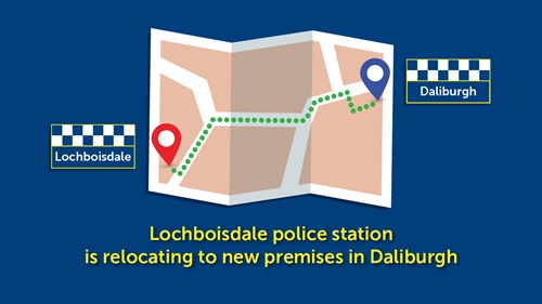 Image of map of Lochboisdale police station relocating to new premises in Daliburgh